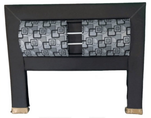CABECERA KING SIZE VINIPIEL RIVER DETALLE TELA METAL