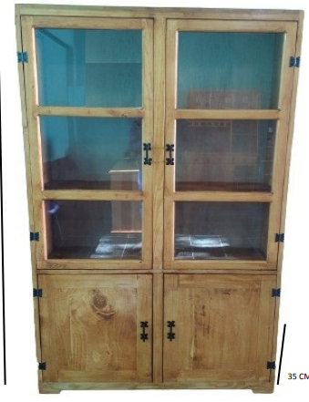 VITRINA RUSTICA VERTICAL CHICA
