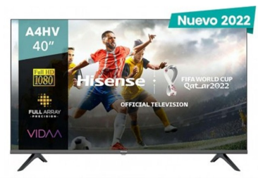TV PANTALLA HISENSE 40" 40A4HV FULL SMART VIDAA