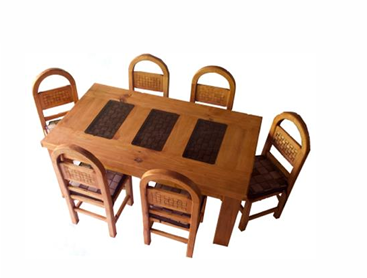 ANTECOMEDOR RUSTICO 6 SILLAS