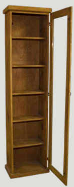 LIBRERO CON PUERTA DE VIDRIO
