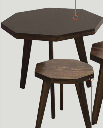 MESA DE CENTRO OCTAGONAL GRANDE