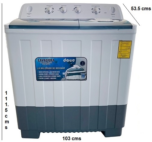 LAVADORA DACE 28 KG. DOS TINAS LS-2801