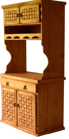 MUEBLE PORTA MICROONDAS RUSTICO