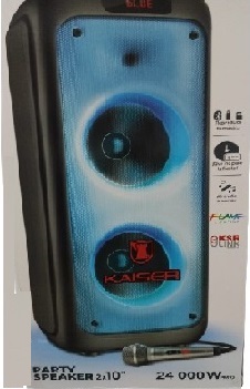 BOCINA KAISER 24000 W MSA2016 2X10" LUZ FLAMA