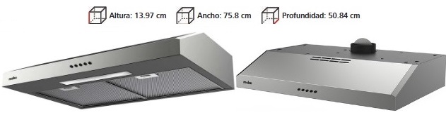 CAMPANA DE PARED 76 CM MABE CMPUV761SSX0 ACERO INOX