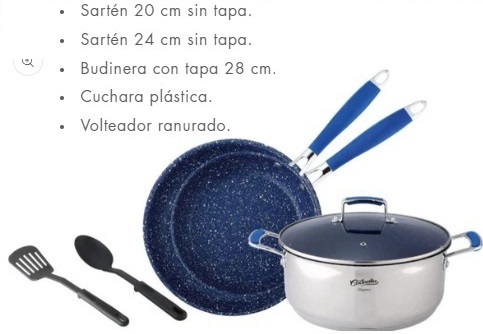 BATERIA COCINALIA PRIMAVERA 6 PZAS