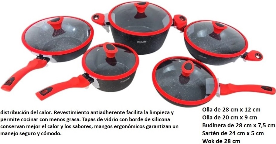 BATERIA COCINALIA EBANO 10 PZAS