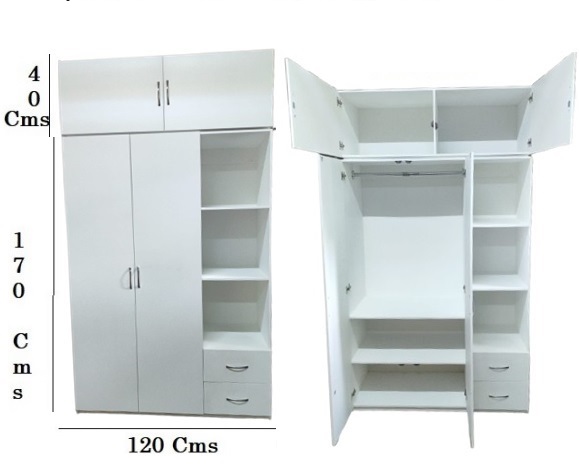 ROPERO CON ENTREPAÑOS BLANCO