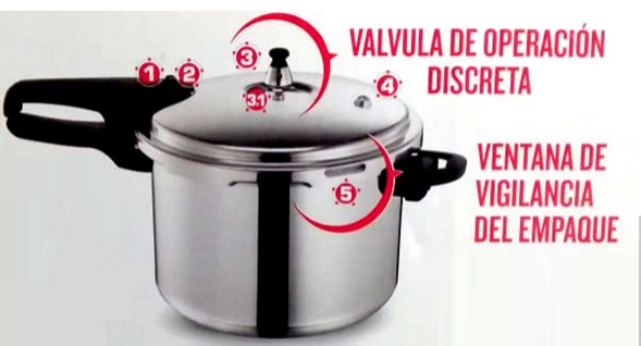 OLLA DE PRESION T-FAL 7.6 LITROS