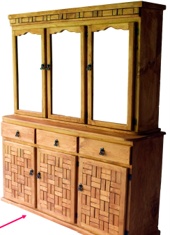 VITRINA RUSTICA MEDIANA 1.5 M