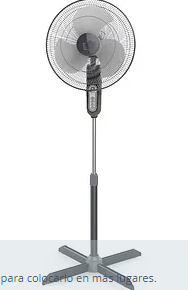 VENTILADOR DE PEDESTAL NAVIA C/SILVER