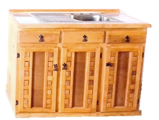 MUEBLE TARJA COCINA RUSTICA