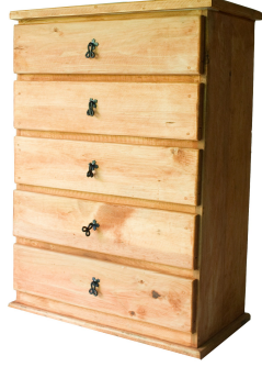 CAJONERA RUSTICA MADERA 5/C