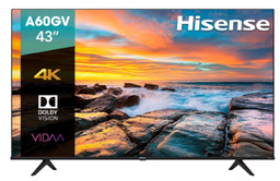 [3921] TV PANTALLA HISENSE 43" SMART TV VIDAA LED 43A60GV 4K