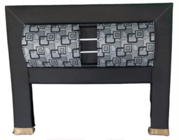 [4052] CABECERA KING SIZE VINIPIEL RIVER DETALLE TELA METAL