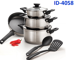 [4058] BATERIA TRAMONTINA ACERO INOXIDABLE 9 PZAS 80117