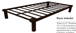 [4276] BASE INDIVIDUAL TUB 3" DUELA SIN CABECERA