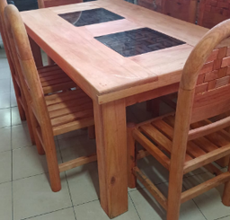 [2372] MESA RUSTICA 6 SILLAS