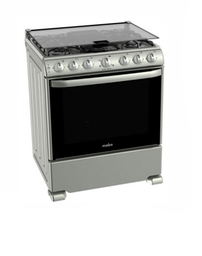 [4416] ESTUFA MABE 30" E/E EM7657CFIS0 PLATA  TAPA CRISTAL
