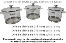 [4479] BATERIA COCINALIA CRISTAL 6 PZAS