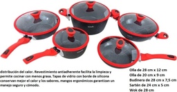 [4491] BATERIA COCINALIA EBANO 10 PZAS