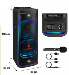 [4515] BOCINA BAFLE KAISER 2X12" +TW 3" SQUARE LIGHT KSB-4224