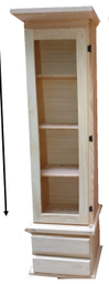 [3085] TOCADOR VERTICAL RUSTICO DOS CAJONES