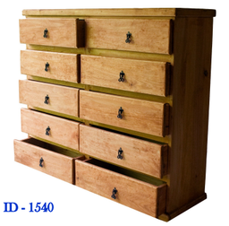[1540] CAJONERA RUSTICA 10 CAJONES 150 X 120