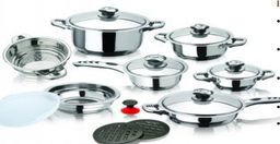 [3031] BATERIA CUISSINE LINE ACERO INOXIDABLE 16 PZAS